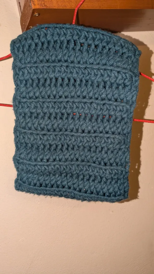 Braga de cuello tejida turquesa