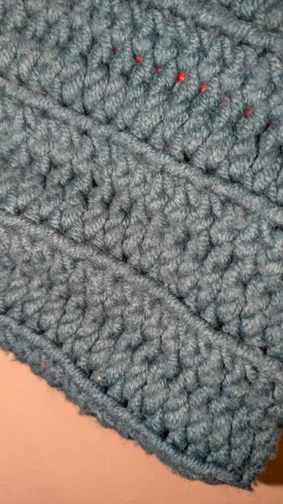 Braga de cuello tejida turquesa