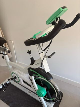 Bicicleta Spinning CECOTEC Blanca y Verde
