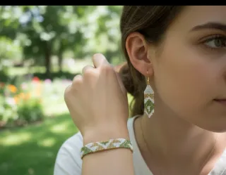 Pulseras y pendientes hechos a mano