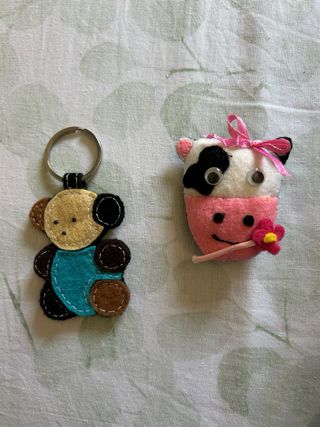 Llavero de fieltro hecho a mano