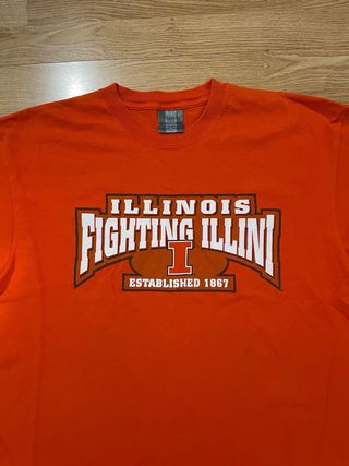 Camiseta Fighting Illini Vintage Naranja