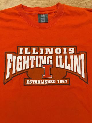 Camiseta Fighting Illini Vintage Naranja