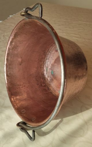 Paiolo in rame con manico