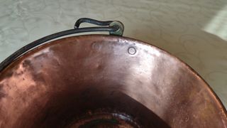 Paiolo in rame con manico