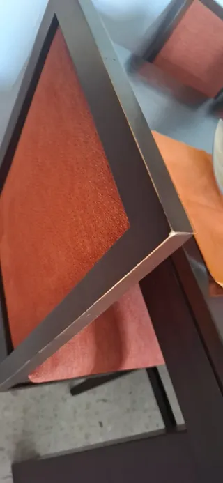 Sillas de comedor de tela y madera