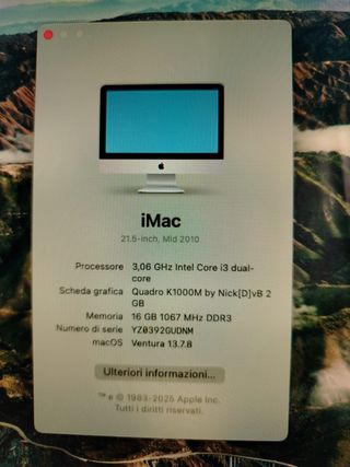 Apple iMac Computer - Argento e Bianco