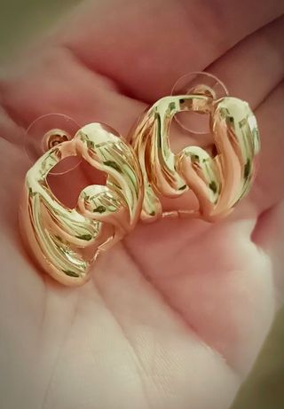 Pendientes chapados en oro 18k