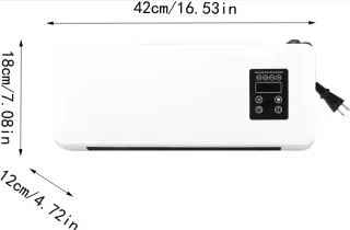 Stufa a Parete Elettrica Scalda Bagno Aria Calda 