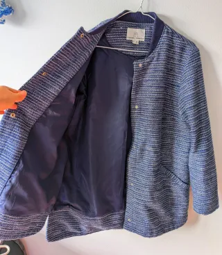 Chaqueta larga azul Lefties