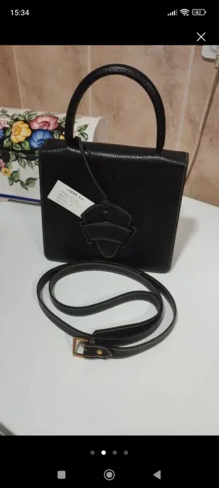 Bolso Loewe Negro Piel Serpiente