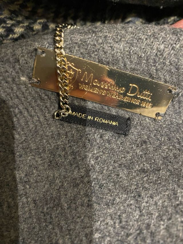 Chaquetón 75% Lana Gris, 4 bolsillos