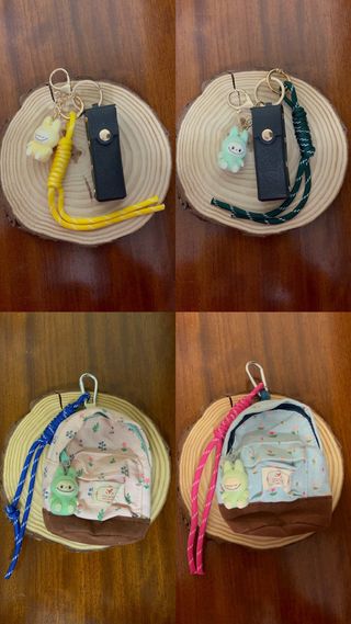 Llavero Mini Labubu y mini bolso