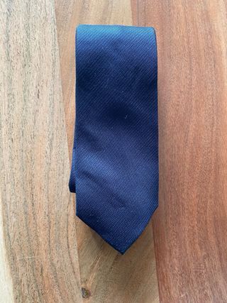 Corbata de seda azul