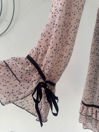 Vestido Holly Preppy rosa estrellas gasa