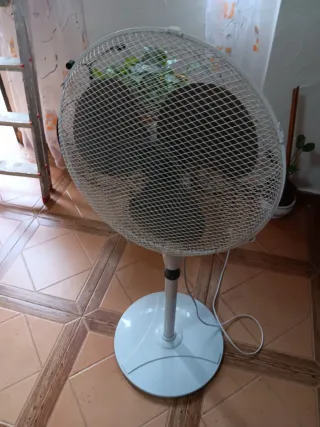 Ventilador de pie blanco