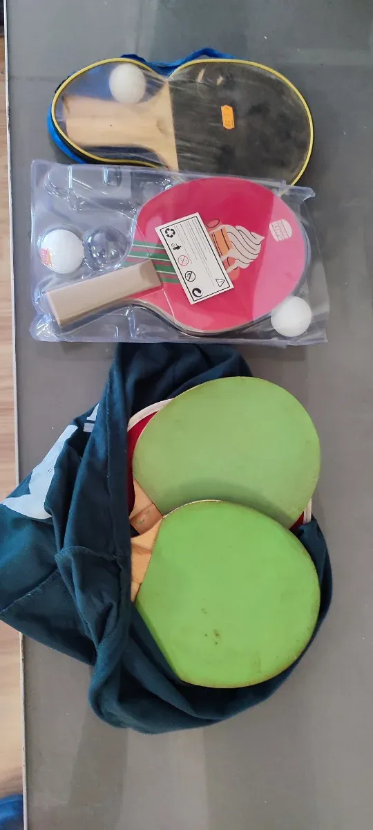 Juego palas ping pong y pelotas