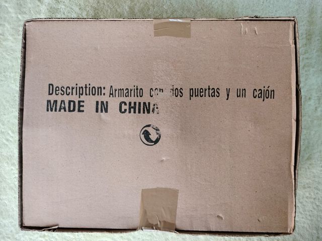 Armario Vintage Flores Rosas Blanco Verde