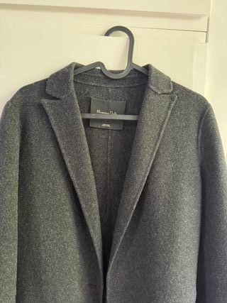 Abrigo Massimo Dutti Gris Mujer