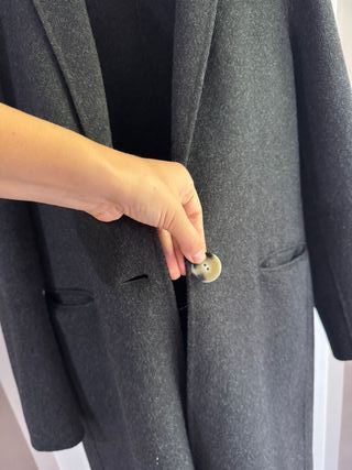 Abrigo Massimo Dutti Gris Mujer
