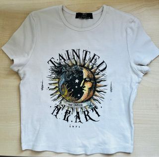 Camiseta Bershka Estampada Dragon Moon S