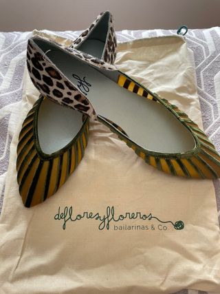 Zapatos Bailarinas Flores y Floreros T40