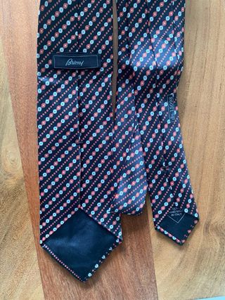 Corbata de seda azul con estampado floral