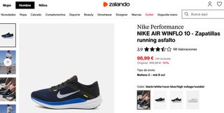 Nike (40,5 EU) Winflo 10 Azul Marino