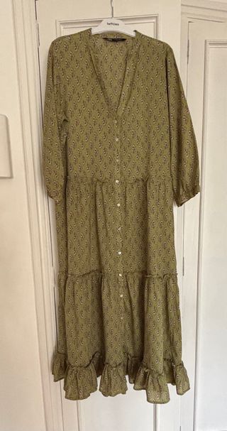 Vestido largo ZARA verde talla M