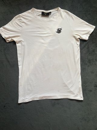 Camiseta SikSilk Blanca Logo Bordado