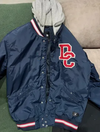 Chaqueta DC Shoes Azul con Capucha Gris