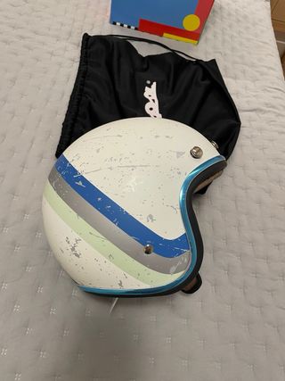 Casco Jet Vespa Heritage Biancospino Talla L
