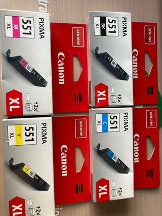 Cartuchos Canon Pixma 551 XL Colores
