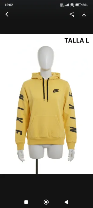 Sudadera Nike Amarilla Talla L