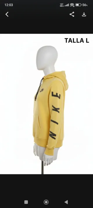 Sudadera Nike Amarilla Talla L