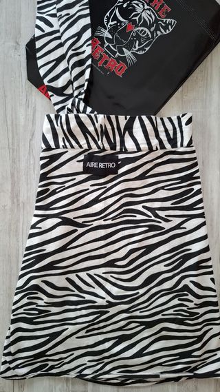 Falda Pareo Cebra Aire Retro Talla XS