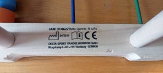 Juguete de madera con cuentas