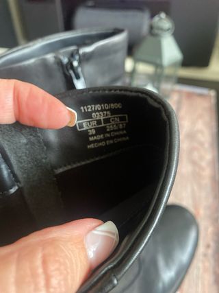 Botines Zara Piel Negros T.39