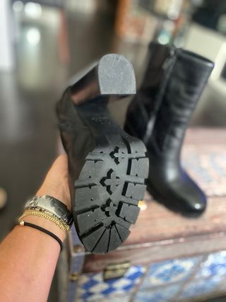 Botines Zara Piel Negros T.39