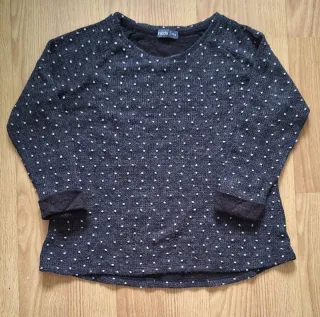 Jersey gris con puntos blancos  Talla M