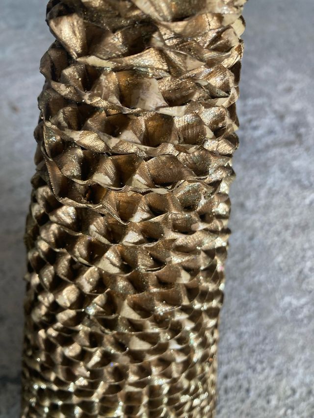 Arbol Navidad Cartón Dorado Decorativo 52cm