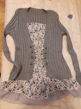 Maglia grigia (finto giacchetto)