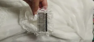 Vestido de Novia estilo princesa encaje SIN USAR