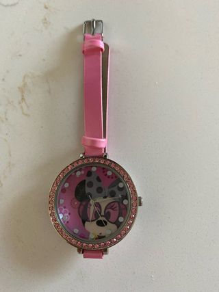 Reloj Disney Minnie Rosa y Plateado