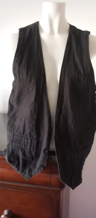 Chaleco hombre tejido negro