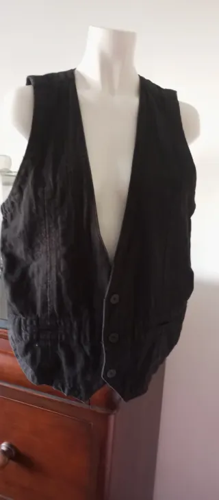 Chaleco hombre tejido negro