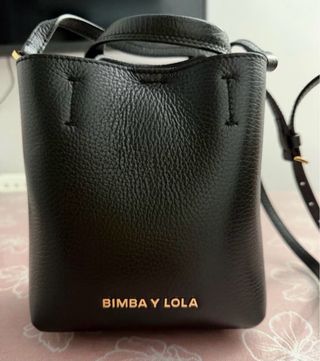Bolso Bimba y Lola Chihuahua Mini Negro Piel