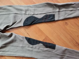 Pantalón hípica niña beige y negro