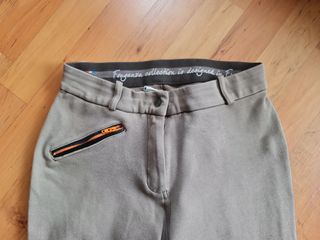 Pantalón hípica niña beige y negro