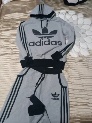 Chandal Adidas Gris,sudadera con
 Capucha